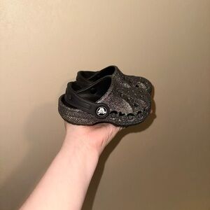 CROCS Kids Glitter Water Shoes - Black